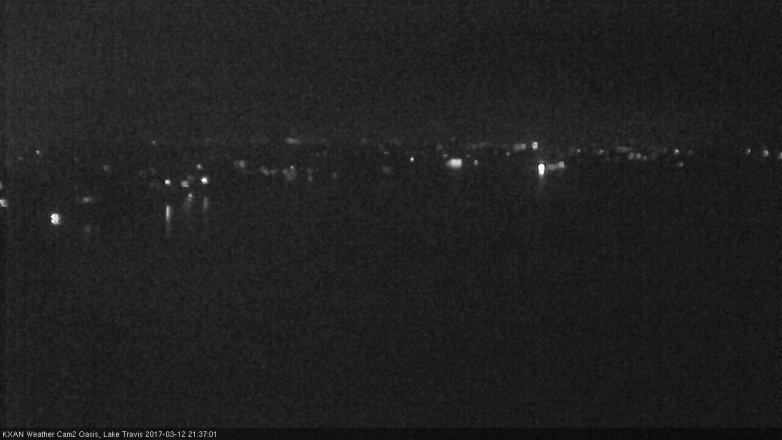 Lake Travis webcam, March 12, 2017 8:45 PM CT