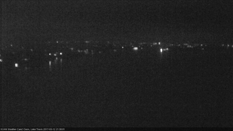 Lake Travis webcam, March 12, 2017 9:10 PM CT
