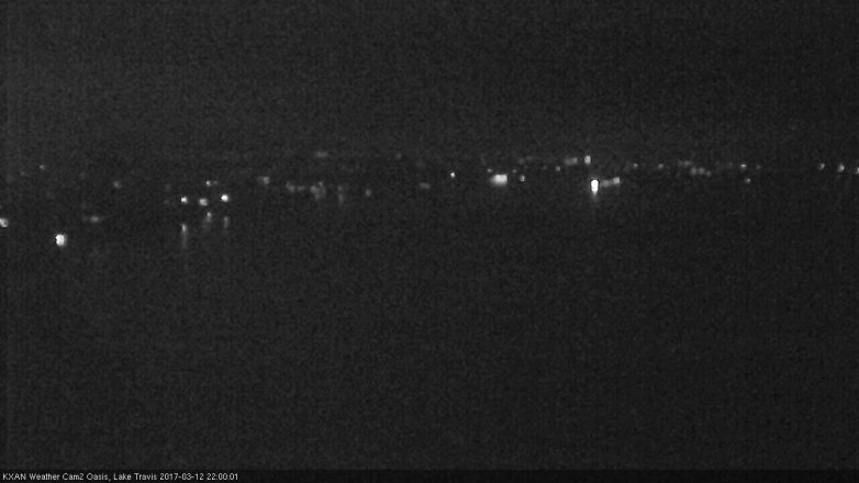 Lake Travis webcam, March 12, 2017 9:15 PM CT