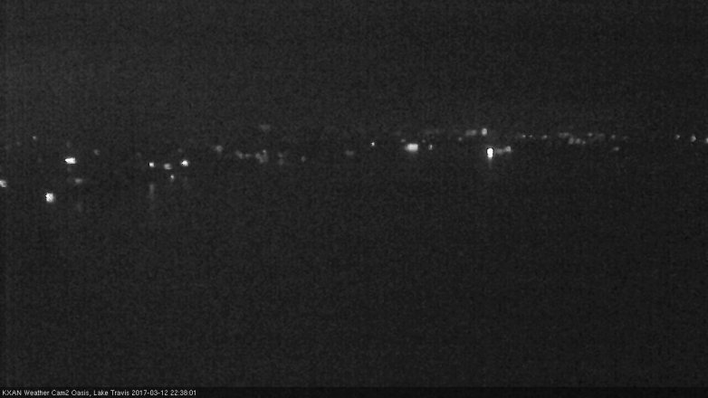 Lake Travis webcam, March 12, 2017 9:45 PM CT
