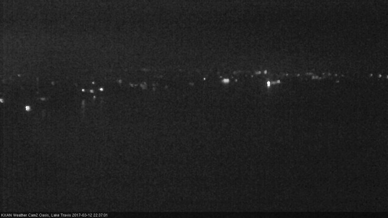 Lake Travis webcam, March 12, 2017 9:50 PM CT