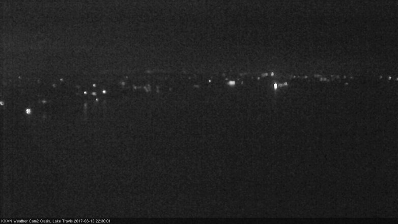 Lake Travis webcam, March 12, 2017 9:55 PM CT