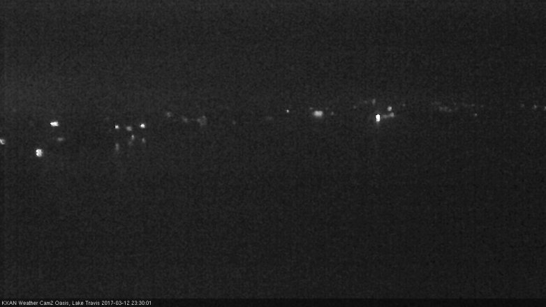 Lake Travis webcam, March 12, 2017 10:35 PM CT