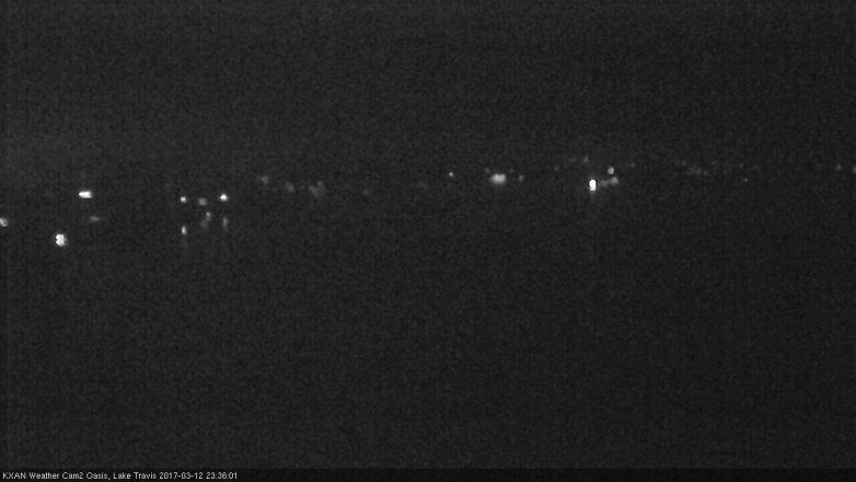 Lake Travis webcam, March 12, 2017 10:50 PM CT