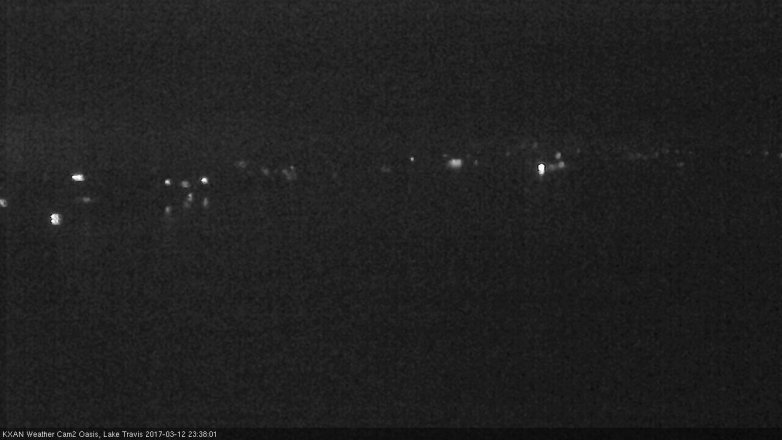 Lake Travis webcam, March 12, 2017 11:05 PM CT