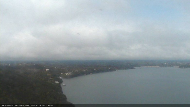 Lake Travis webcam, March 13, 2017 10:30 AM CT
