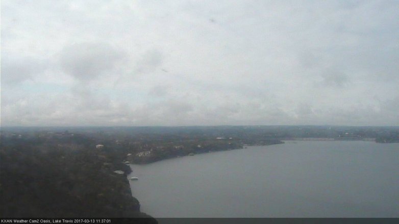 Lake Travis webcam, March 13, 2017 11:00 AM CT