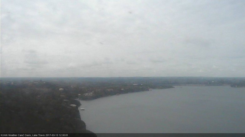 Lake Travis webcam, March 13, 2017 12:00 PM CT
