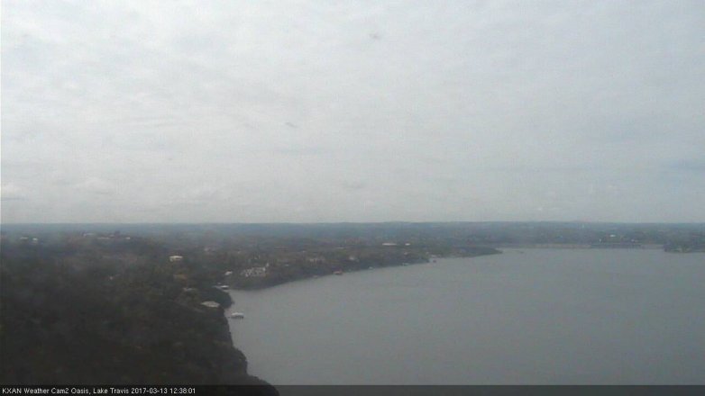 Lake Travis webcam, March 13, 2017 12:10 PM CT