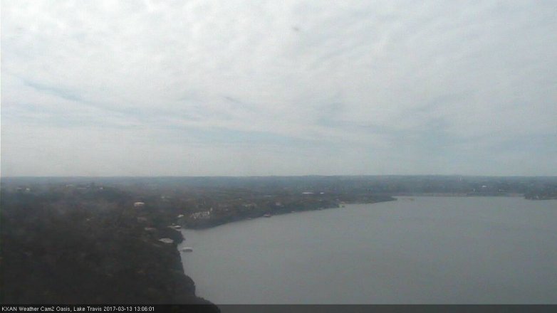 Lake Travis webcam, March 13, 2017 12:15 PM CT