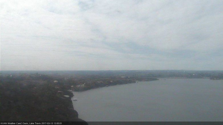 Lake Travis webcam, March 13, 2017 12:30 PM CT
