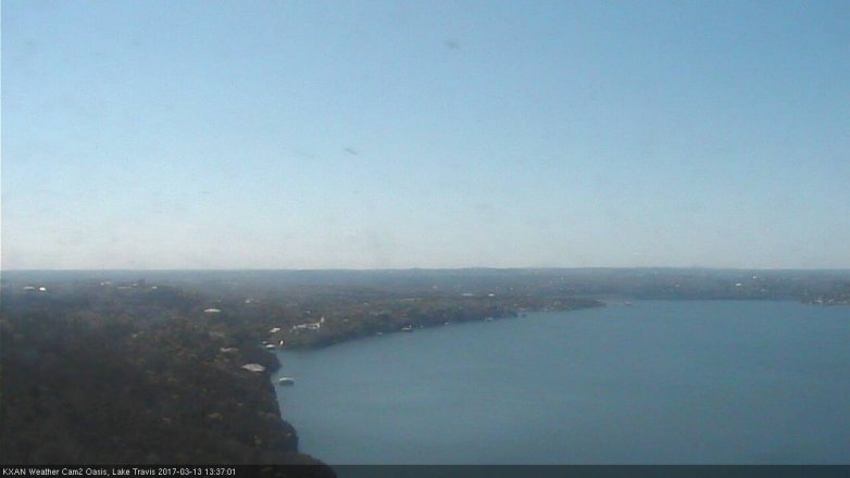 Lake Travis webcam, March 13, 2017 12:45 PM CT