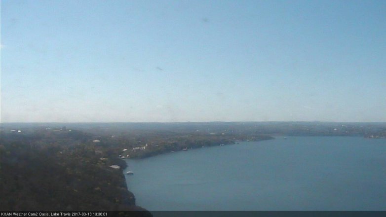 Lake Travis webcam, March 13, 2017 12:50 PM CT