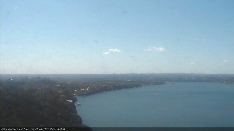 Lake Travis webcam, March 13, 2017 1:10 PM CT