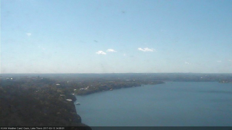 Lake Travis webcam, March 13, 2017 1:25 PM CT