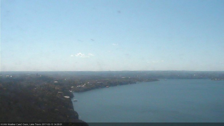 Lake Travis webcam, March 13, 2017 1:50 PM CT