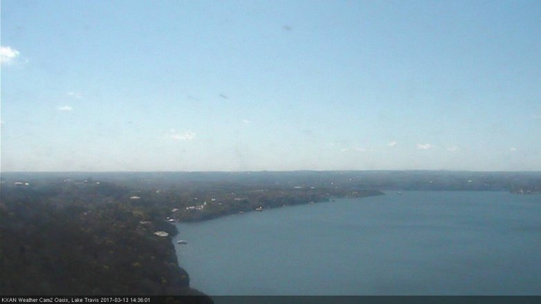Lake Travis webcam, March 13, 2017 1:55 PM CT