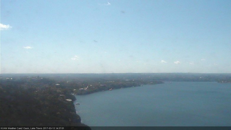 Lake Travis webcam, March 13, 2017 2:00 PM CT