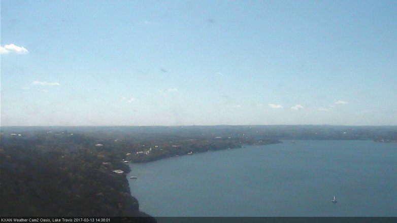 Lake Travis webcam, March 13, 2017 2:05 PM CT