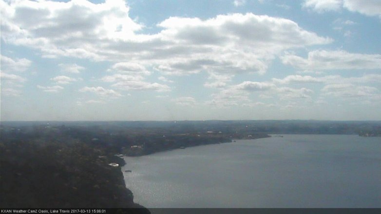 Lake Travis webcam, March 13, 2017 2:30 PM CT