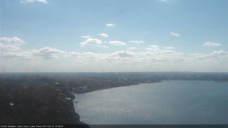 Lake Travis webcam, March 13, 2017 2:55 PM CT