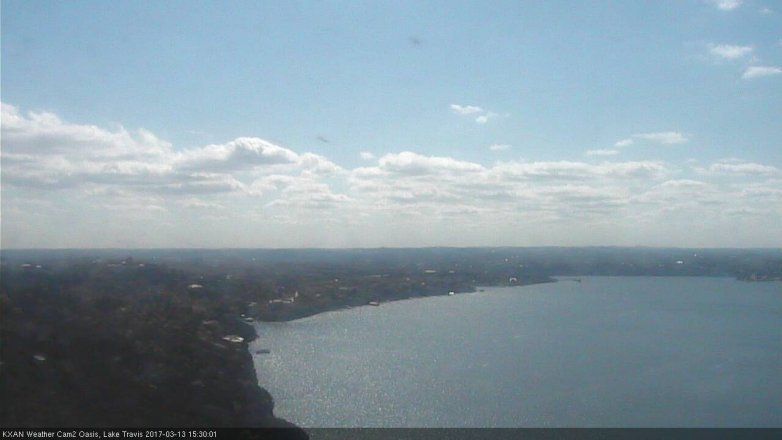 Lake Travis webcam, March 13, 2017 3:00 PM CT