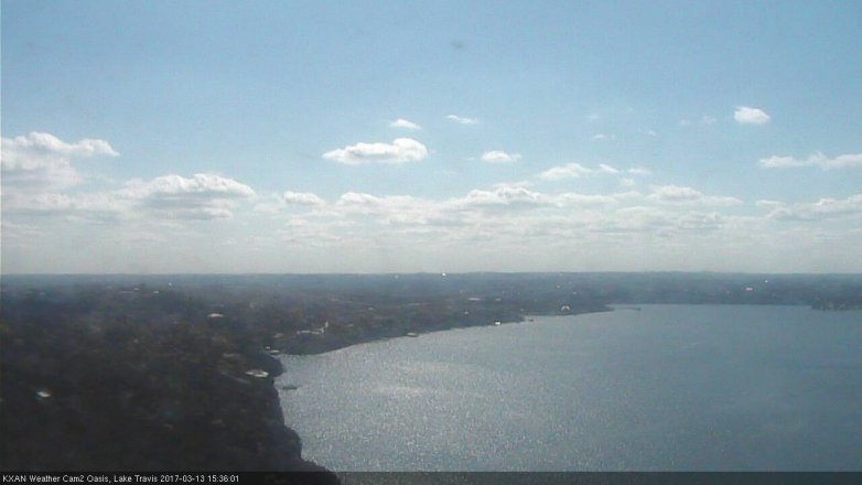 Lake Travis webcam, March 13, 2017 3:05 PM CT