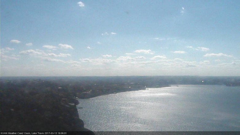 Lake Travis webcam, March 13, 2017 3:15 PM CT