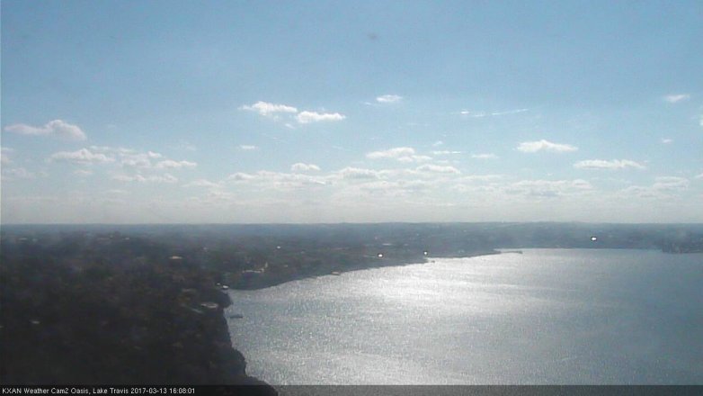 Lake Travis webcam, March 13, 2017 3:20 PM CT