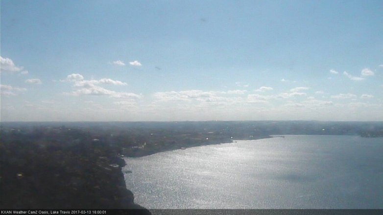 Lake Travis webcam, March 13, 2017 3:30 PM CT