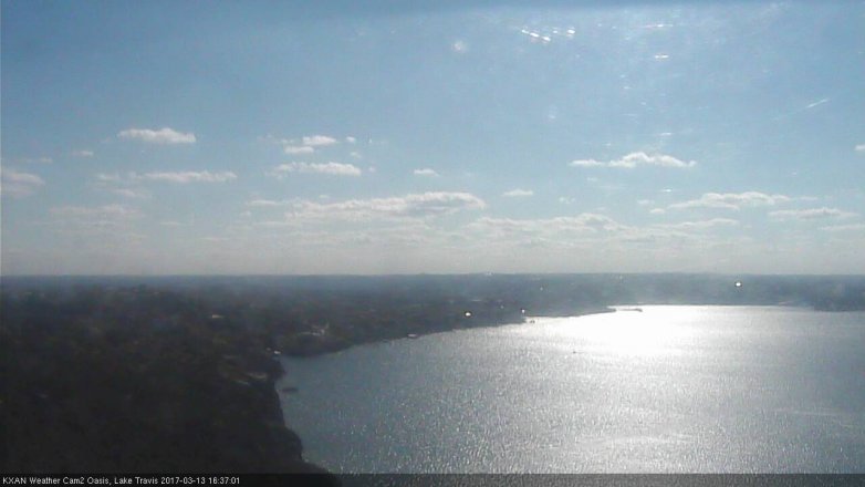 Lake Travis webcam, March 13, 2017 3:50 PM CT