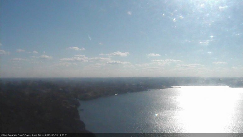 Lake Travis webcam, March 13, 2017 4:20 PM CT