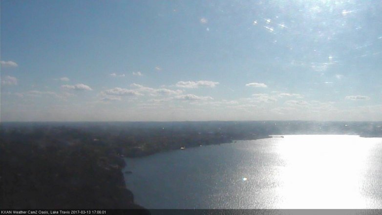 Lake Travis webcam, March 13, 2017 4:25 PM CT