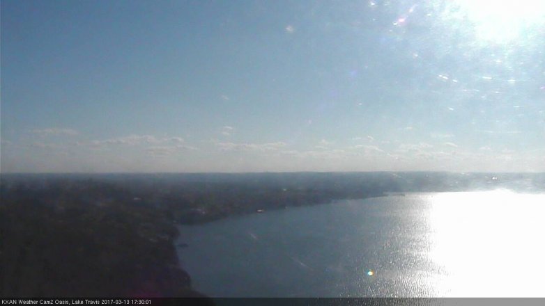 Lake Travis webcam, March 13, 2017 4:40 PM CT