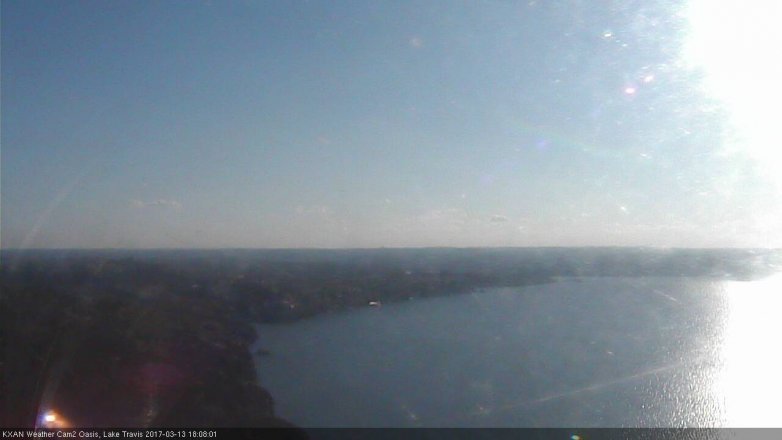 Lake Travis webcam, March 13, 2017 5:20 PM CT