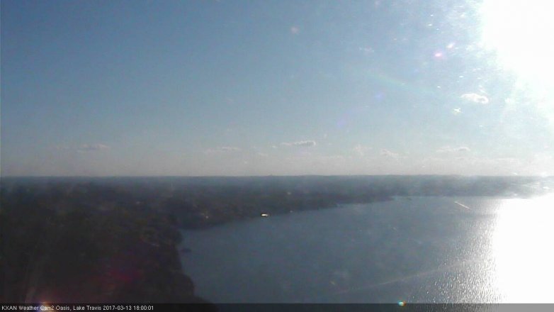 Lake Travis webcam, March 13, 2017 5:25 PM CT