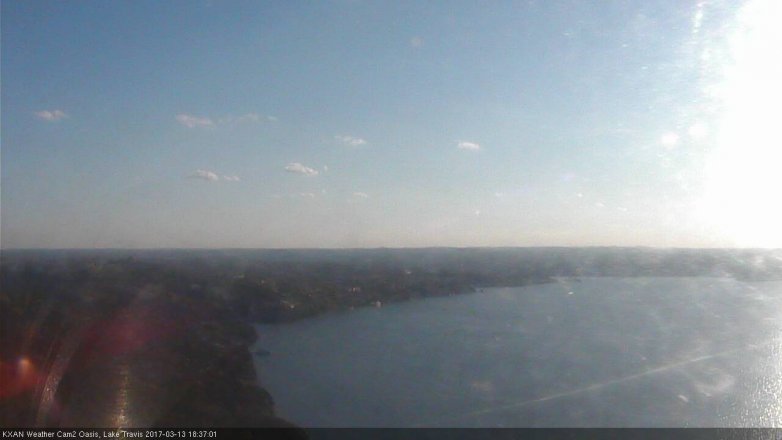 Lake Travis webcam, March 13, 2017 5:40 PM CT