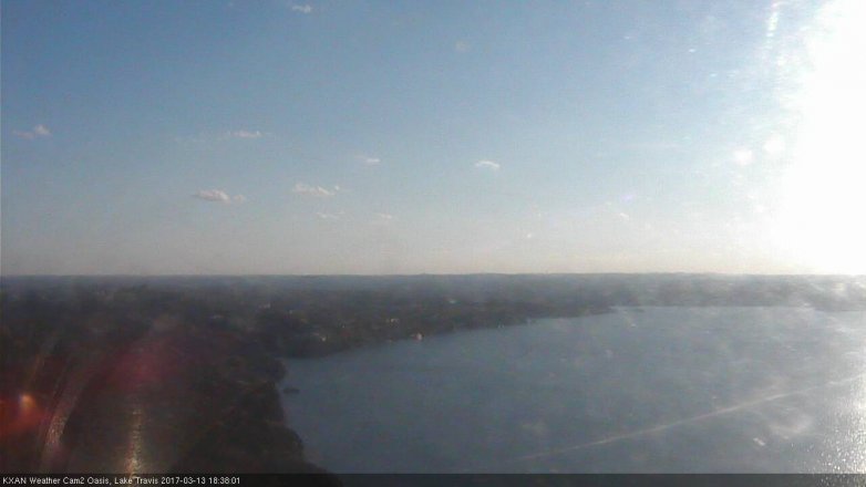 Lake Travis webcam, March 13, 2017 5:45 PM CT