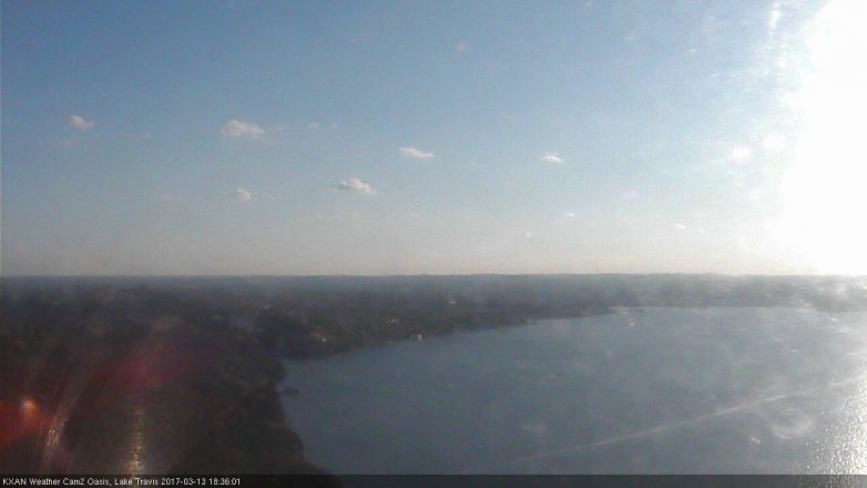 Lake Travis webcam, March 13, 2017 5:50 PM CT