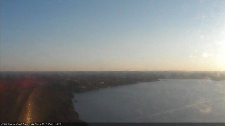 Lake Travis webcam, March 13, 2017 6:30 PM CT