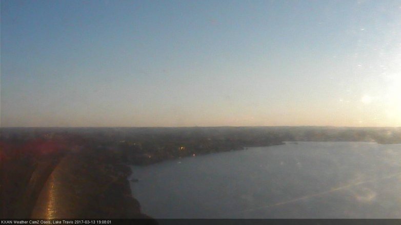 Lake Travis webcam, March 13, 2017 6:35 PM CT