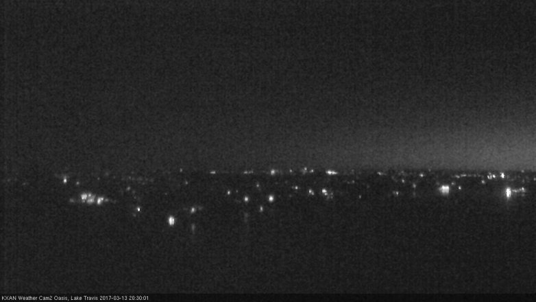 Lake Travis webcam, March 13, 2017 8:00 PM CT