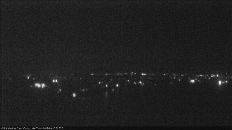 Lake Travis webcam, March 13, 2017 8:20 PM CT