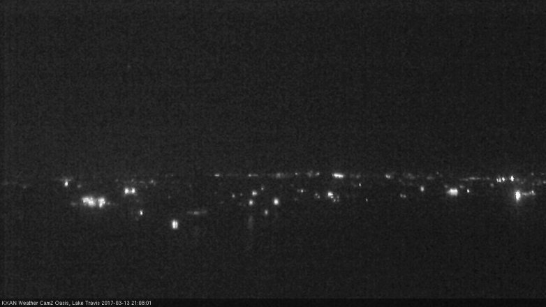 Lake Travis webcam, March 13, 2017 8:30 PM CT