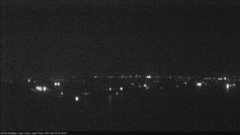 Lake Travis webcam, March 13, 2017 9:00 PM CT