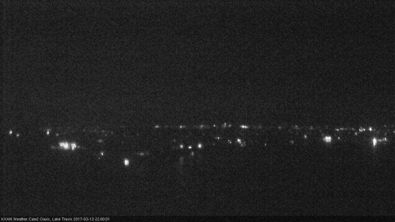 Lake Travis webcam, March 13, 2017 9:05 PM CT