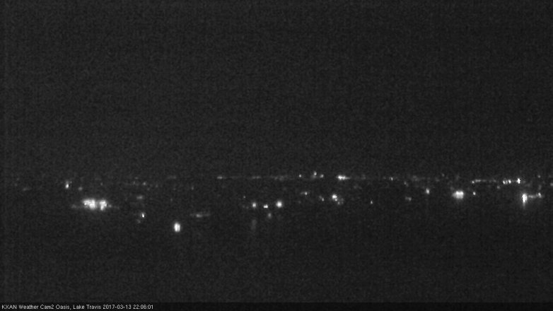 Lake Travis webcam, March 13, 2017 9:25 PM CT
