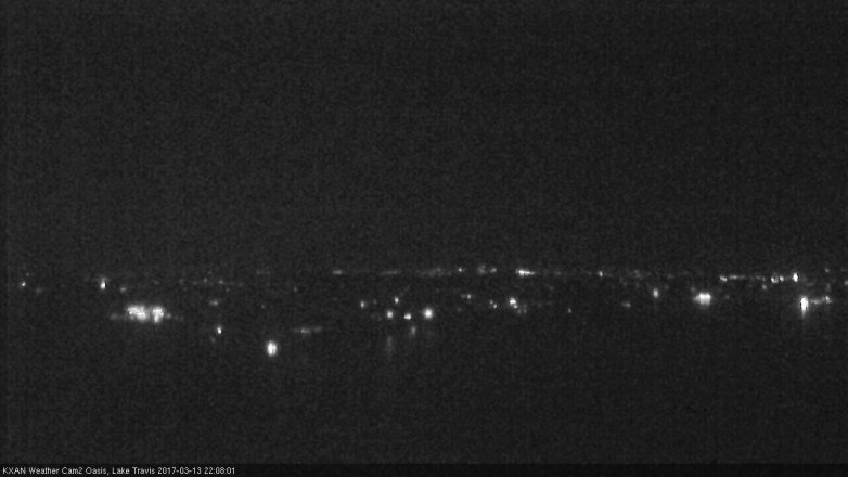 Lake Travis webcam, March 13, 2017 9:30 PM CT