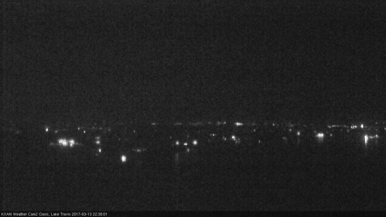 Lake Travis webcam, March 13, 2017 9:45 PM CT