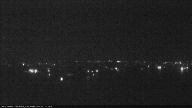Lake Travis webcam, March 13, 2017 9:50 PM CT